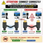 هشدار اتصال صحیح INPUT و OUTPUT کابل HDMI