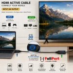 اتصال خروجی کابل HDMI اکتیو به تلویزیون