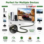 سناریوی اتصال کابل HDMI 2.1 فرانت 8K به PS5، Xbox، تلویزیون، مانیتور و ویدئو پروژکتور
