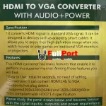 مشاهده و خرید اینترنتی مبدل HDMI به VGA فرانت | FARANET مدل FN-HVAM با گارانتی فرانت 1 سال از فروشگاه اینترنتی فول پورت زیر قیمت بازار