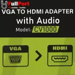 مشاهده و خرید اینترنتی مبدل VGA به HDMI ایلون | ELEVEN مدل CV1000 با گارانتی ایلون 1 سال از فروشگاه اینترنتی فول پورت زیر قیمت بازار