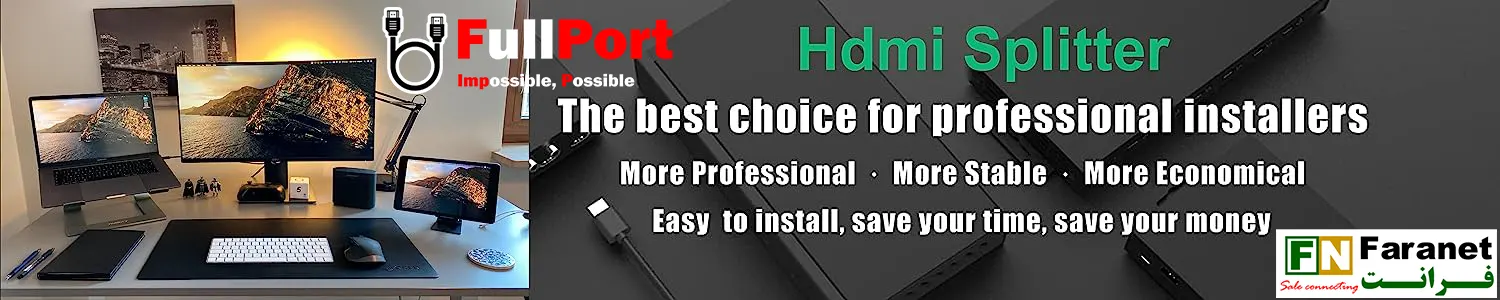 خرید اینترنتی اسپلیتر HDMI ورژن 2.0 فرانت | FARANET از فروشگاه اینترنتی فول پورت