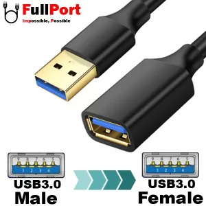 کابل افزایش طول 3 متری USB3.0 برند کی نت پلاس مدل KP-CUE3030
