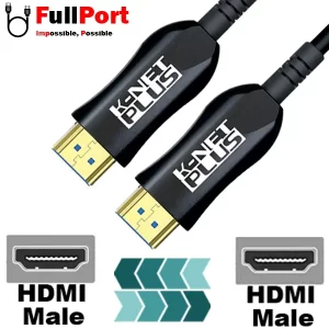 کابل HDMI کی نت پلاس V2.0-4K مدل KP-CHAOC600 طول 60 متر (فیبر نوری)
