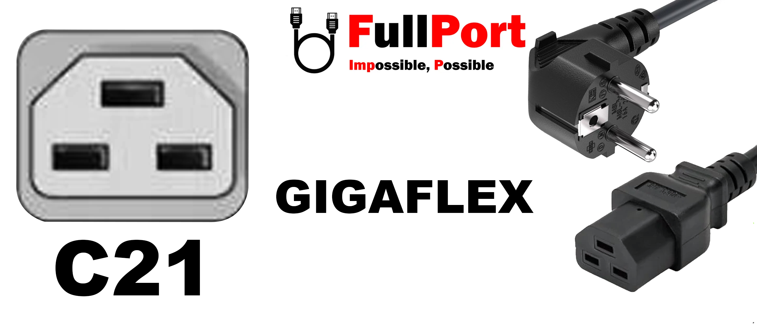 خرید کابل برق کیس EU-C21 گیگافلکس | GIGAFLEX از فروشگاه اینترنتی تخصصی کابل و تبدیل فول پورت
