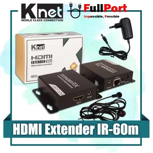 توسعه دهنده HDMI روی کابل شبکه 60 متر کی نت مدل K-EXHD0060