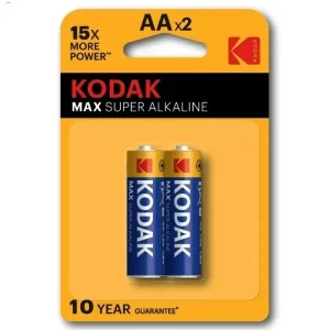 خرید اینترنتی باتری قلمی آلکالاین LR06-AA کداک | Kodak مدل Max Super بسته 2 تایی از فروشگاه اینترنتی فول پورت