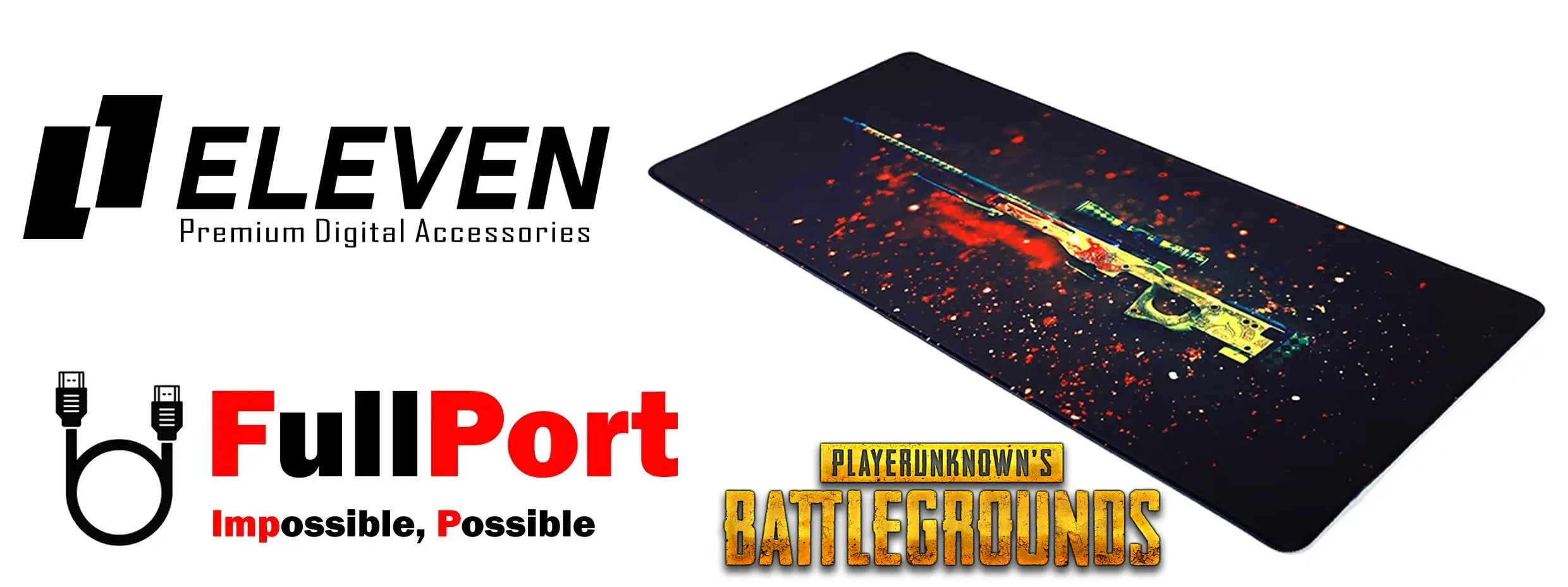 خرید اینترنتی پدموس مخصوص بازی | Gameing ایلون | ELEVEN مدل GMP3070 طرح Battlegrounds AK47 M4A4 For Rainbow Six از فروشگاه اینترنتی فول پورت