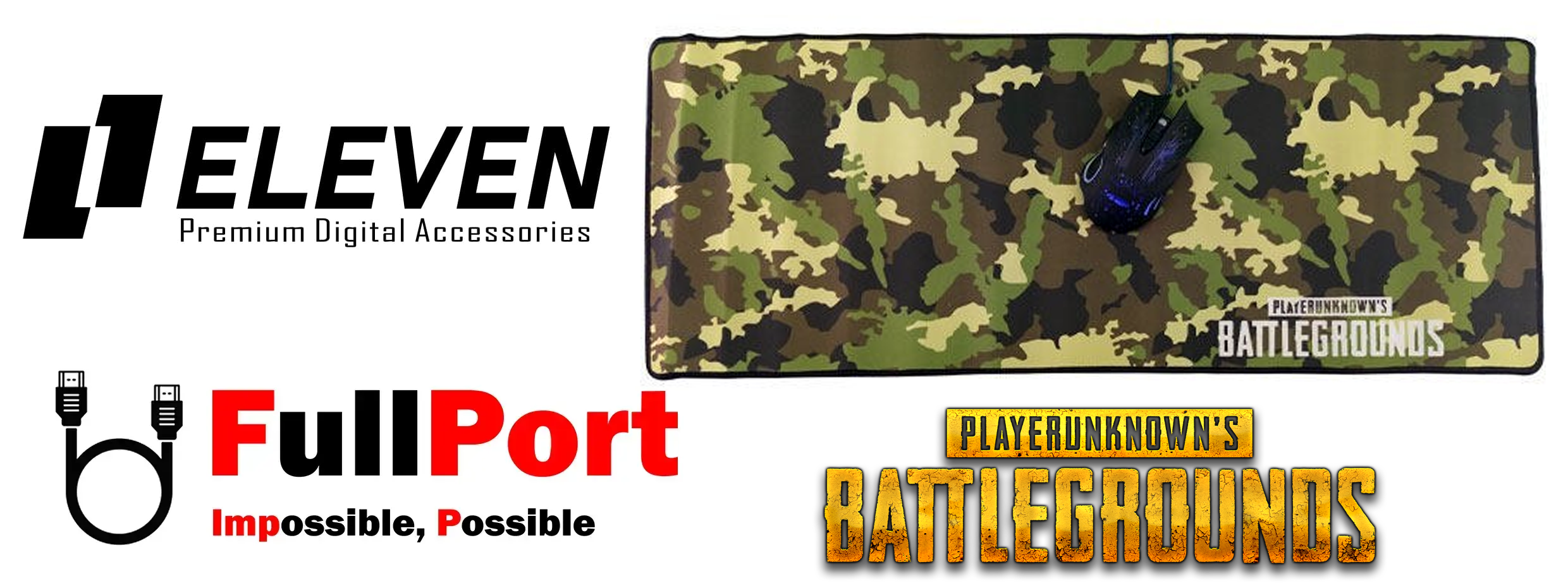خرید اینترنتی پدموس مخصوص بازی | Gameing ایلون | ELEVEN مدل GMP3070 طرح Battlegrounds ARMY از فروشگاه اینترنتی فول پورت