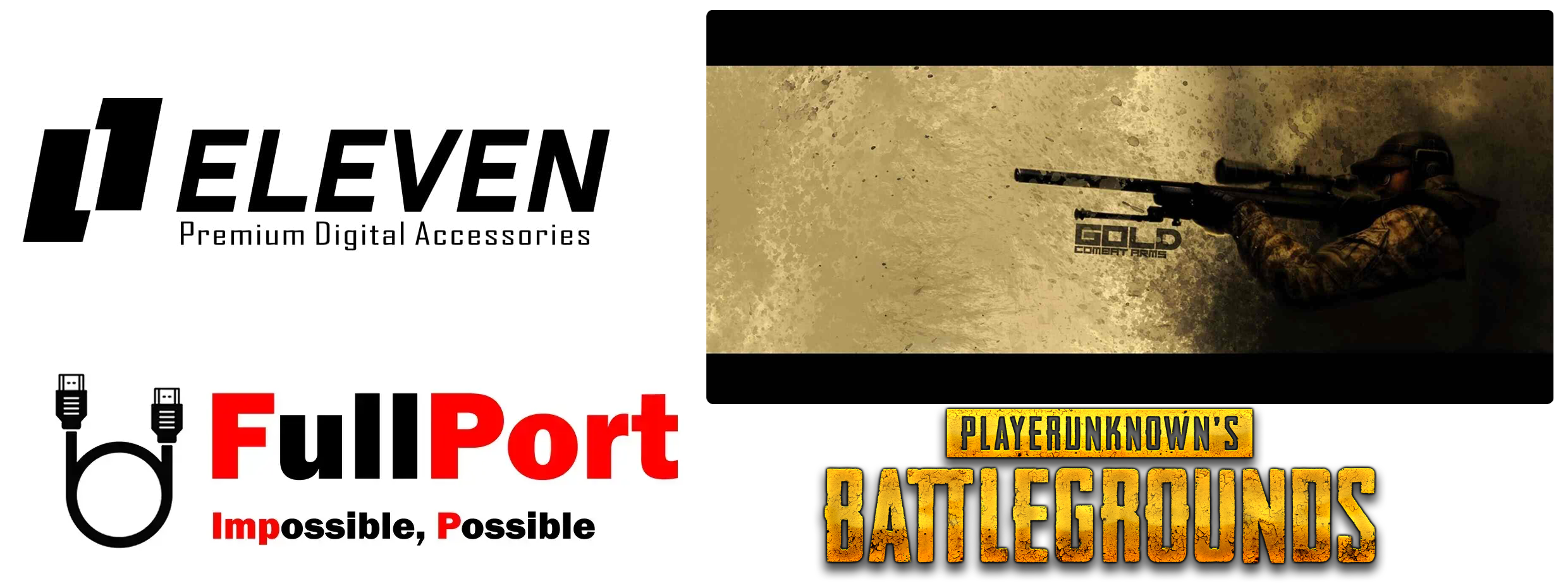 خرید اینترنتی پدموس مخصوص بازی | Gameing ایلون | ELEVEN مدل GMP3070 طرح Battlegrounds Gold Combat Arms از فروشگاه اینترنتی فول پورت