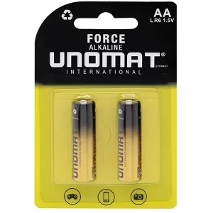 خرید اینترنتی باتری قلمی آلکالاین LR06-AA یونومات | UNOMAT مدل Force بسته 2 تایی از فروشگاه اینترنتی فول پورت