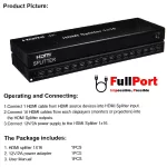 خرید اینترنتی اسپلیتر 16 پورت HDMI ورژن 1.4 وی نت | V-NET مدل V-SPHD1416 از فروشگاه اینترنتی فول پورت