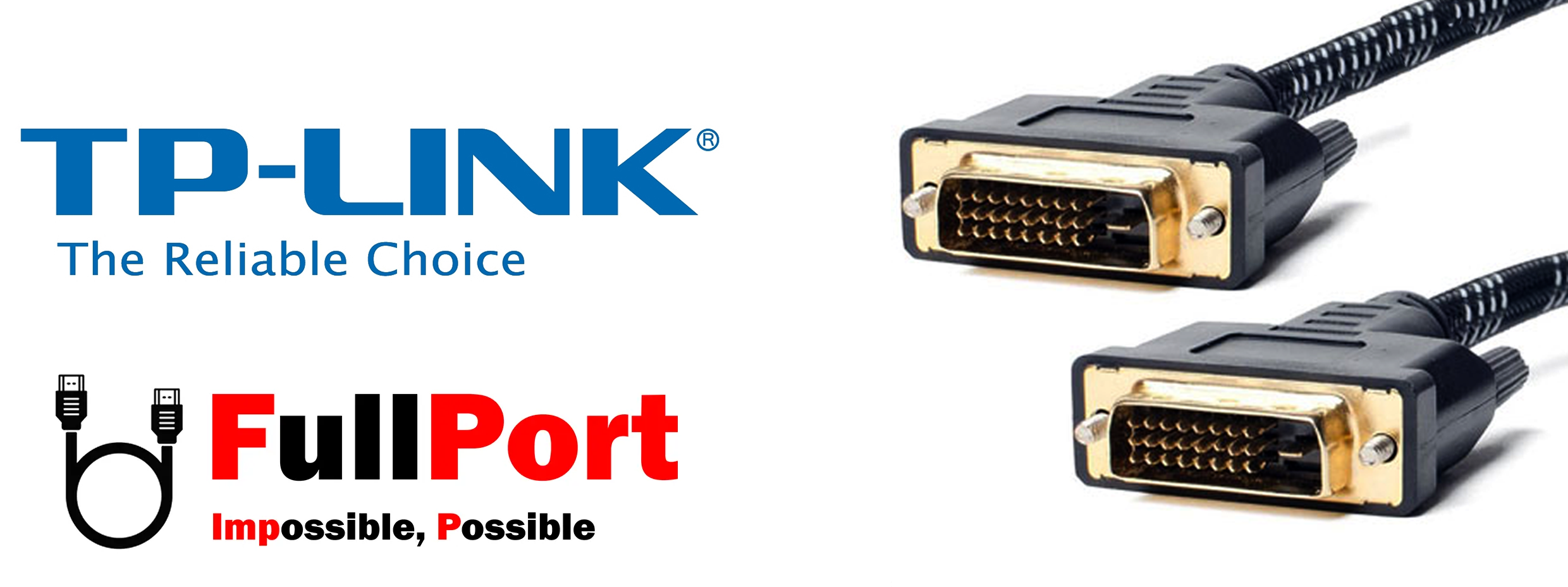 خرید کابل DVI-D (24+1) Dual Link تی پی لینک | TP-Link با گارانتی تست و تضمین اصالت کالا از فروشگاه تخصصی کابل اینترنتی فول پورت