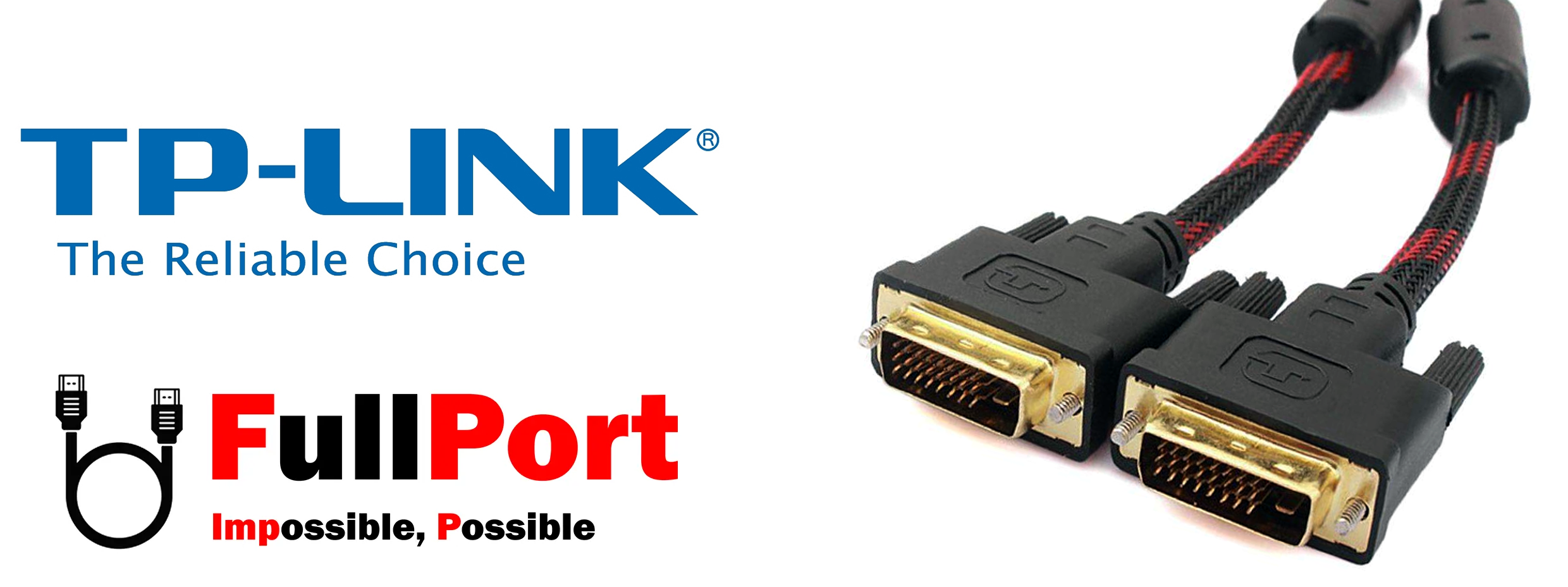 خرید کابل DVI-D (24+1) Dual Link تی پی لینک | TP-Link با گارانتی تست و تضمین اصالت کالا از فروشگاه تخصصی کابل و مبدل اینترنتی فول پورت