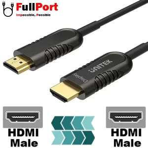 کابل HDMI یونیتک V2.0-4K مدل Y-C1035BK طول 70 متر (فیبر نوری)