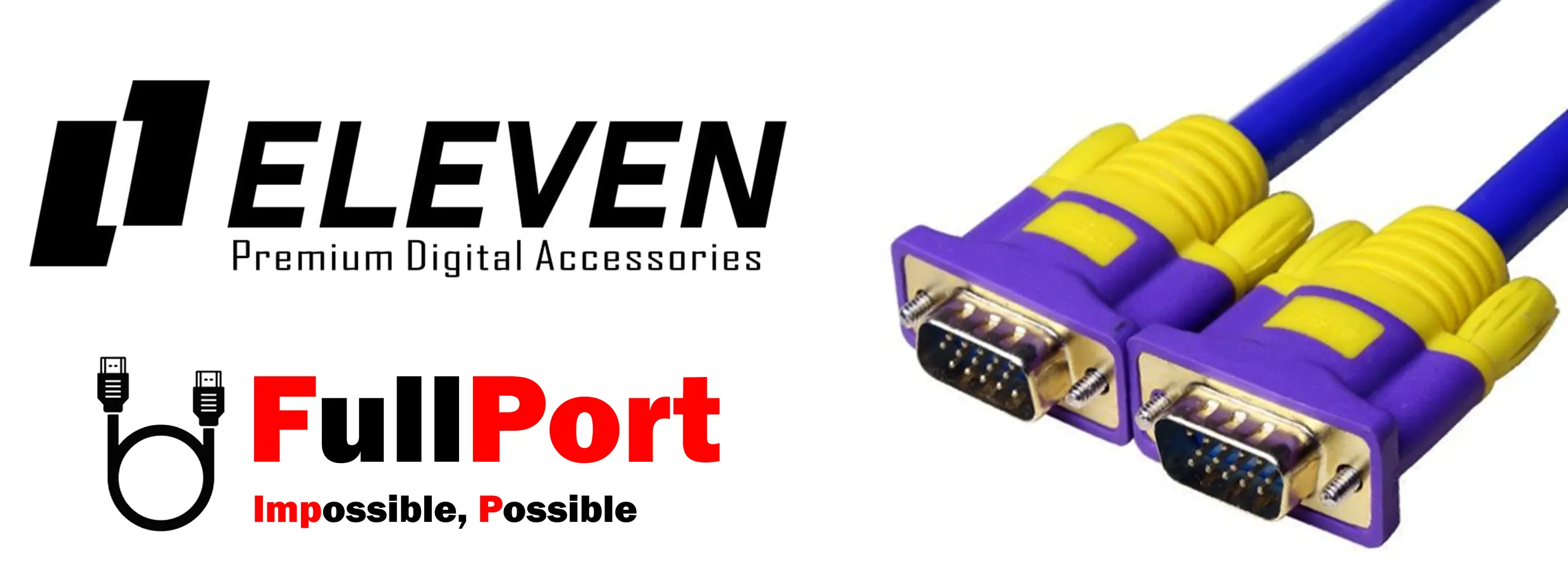 خرید اینترنتی کابل مانیتور VGA برند ایلون | ELEVEN مدل 9+3 از فروشگاه اینترنتی فول پورت