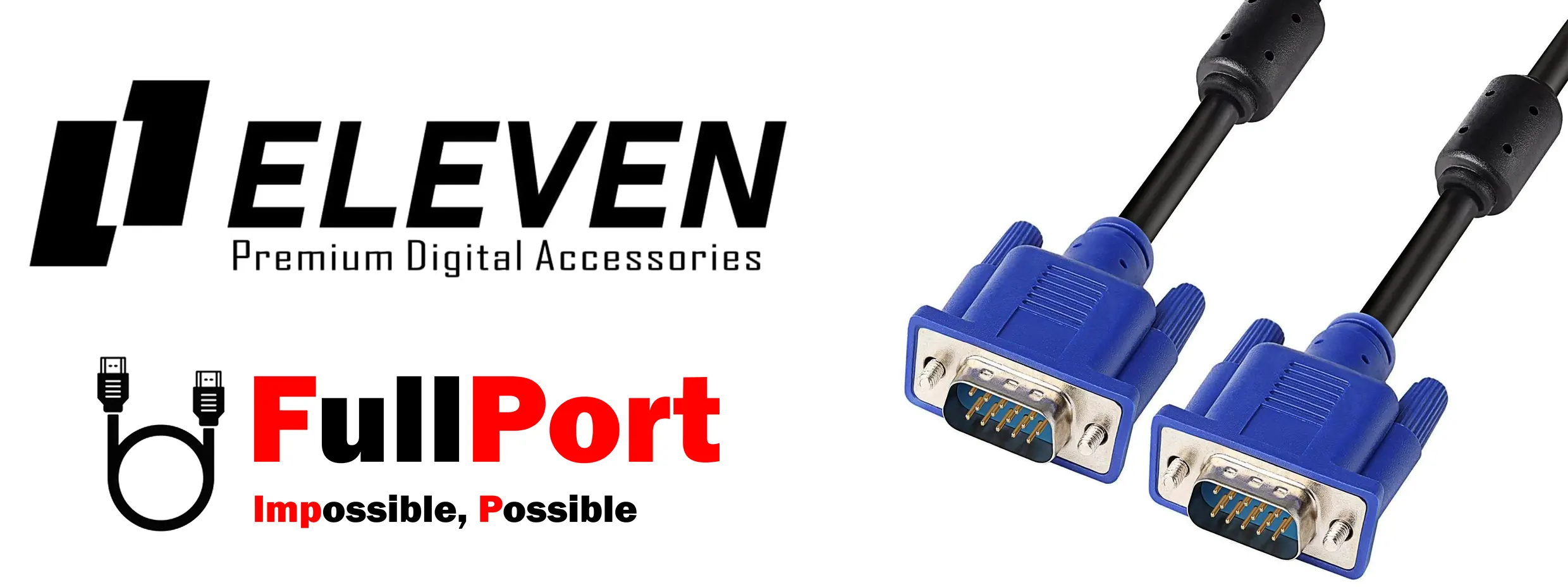 خرید اینترنتی کابل مانیتور VGA برند ایلون | ELEVEN مدل 4+3 از فروشگاه اینترنتی فول پورت
