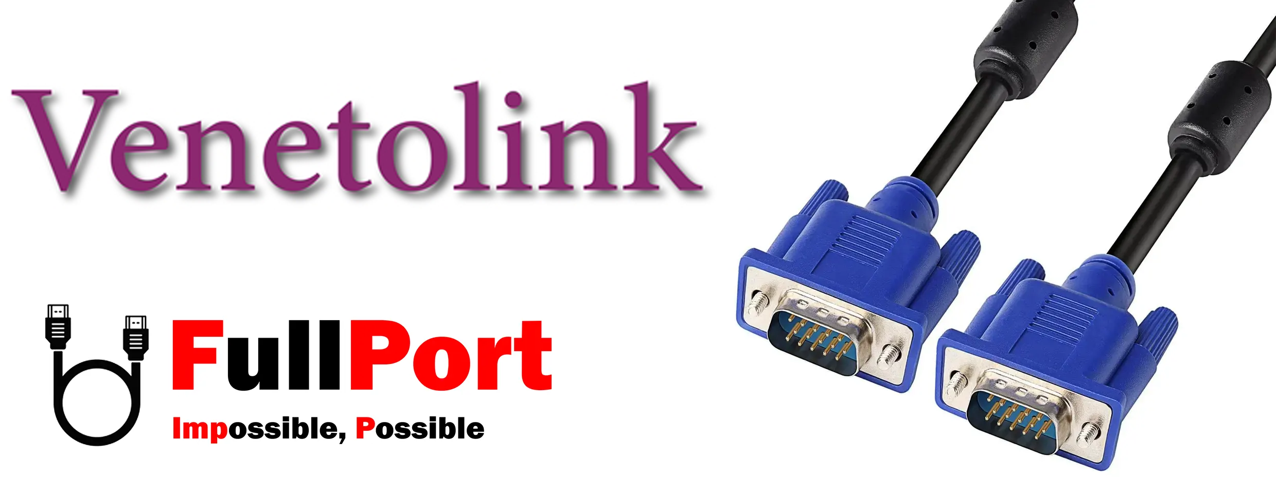 خرید اینترنتی کابل مانیتور VGA برند ونتولینک | Venetolink با گارانتی تست و تضمین اصالت کالا از فروشگاه اینترنتی فول پورت