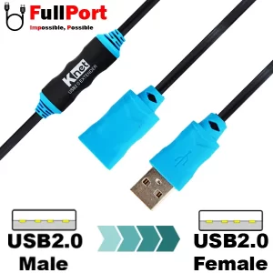 کابل افزایش طول 15 متری USB2.0 برند کی نت مدل K-CUE20150