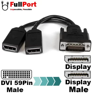 مبدل (59Pin)DVI به Display دوتایی مدل DMS-59
