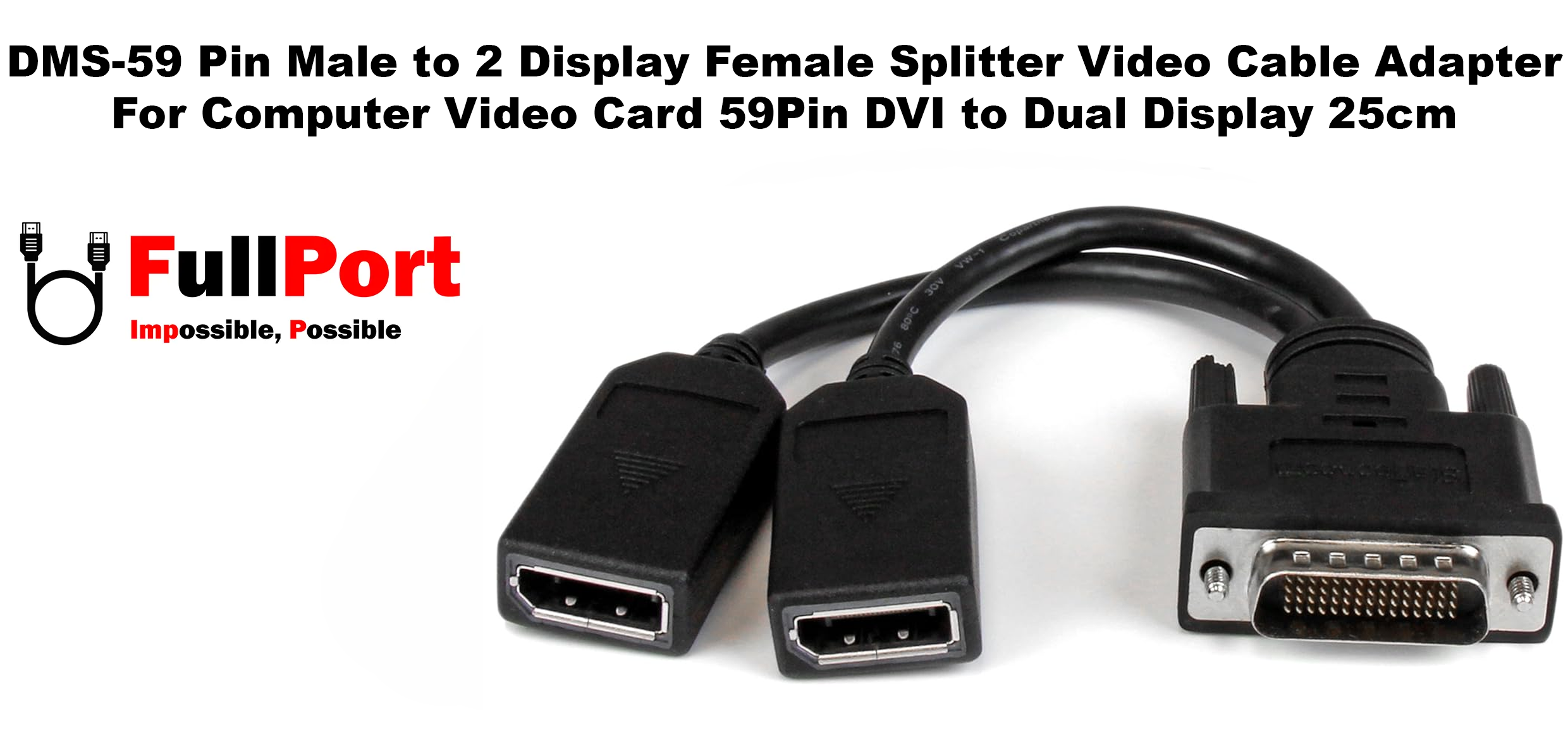 مشاهده قیمت و خرید مبدل (59Pin)DVI به Display دوتایی مدل DMS-59 زیر قیمت بازار با ارسال سریع و ایمن