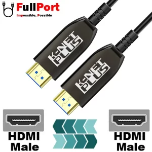 کابل HDMI کی نت پلاس V2.1-8K مدل KP-CHAOC21200 طول 20 متر (فیبر نوری)