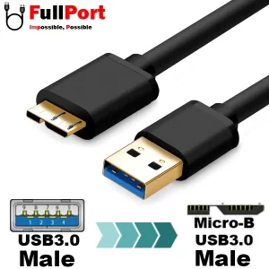 کابل هارد USB3.0 به Micro-B USB3 طول 0.6 متری برند کی نت پلاس مدل KP-CUAMHDD06