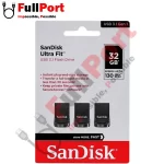 خرید اینترنتی فلش سن دیسک مدل Sandisk SDCZ430-032G-G46T Ultra Fit USB3.2 با ظرفیت 32 گیگابایت از فروشگاه اینترنتی فول پورت