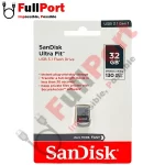 خرید اینترنتی فلش سن دیسک مدل Sandisk SDCZ430-032G-G46 Ultra Fit USB3.2 با ظرفیت 32 گیگابایت از فروشگاه اینترنتی فول پورت