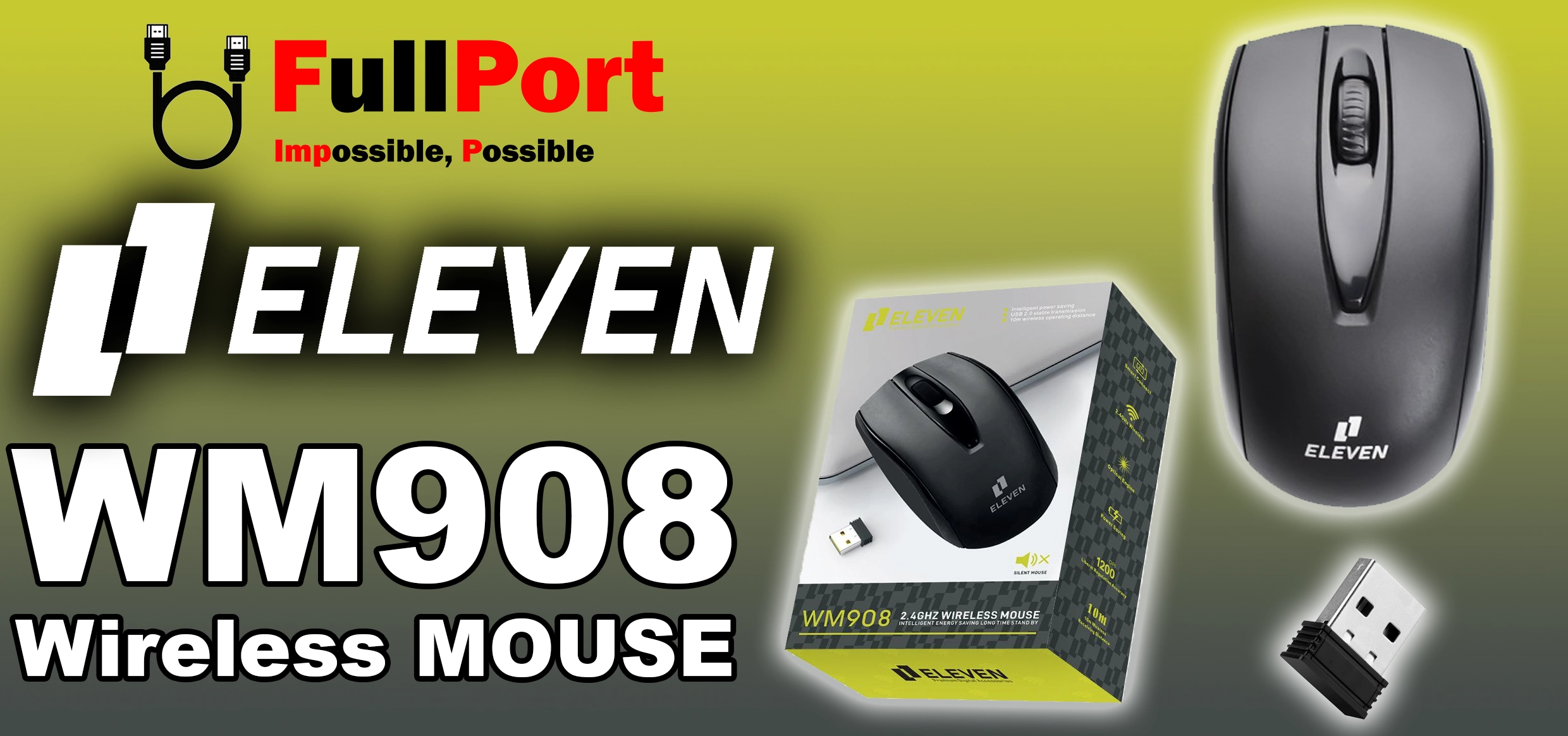 خرید اینترنتی موس بی سیم ایلون | ELEVEN مدل WM908 با گارانتی ایلون 1 سال از فروشگاه اینترنتی فول پورت