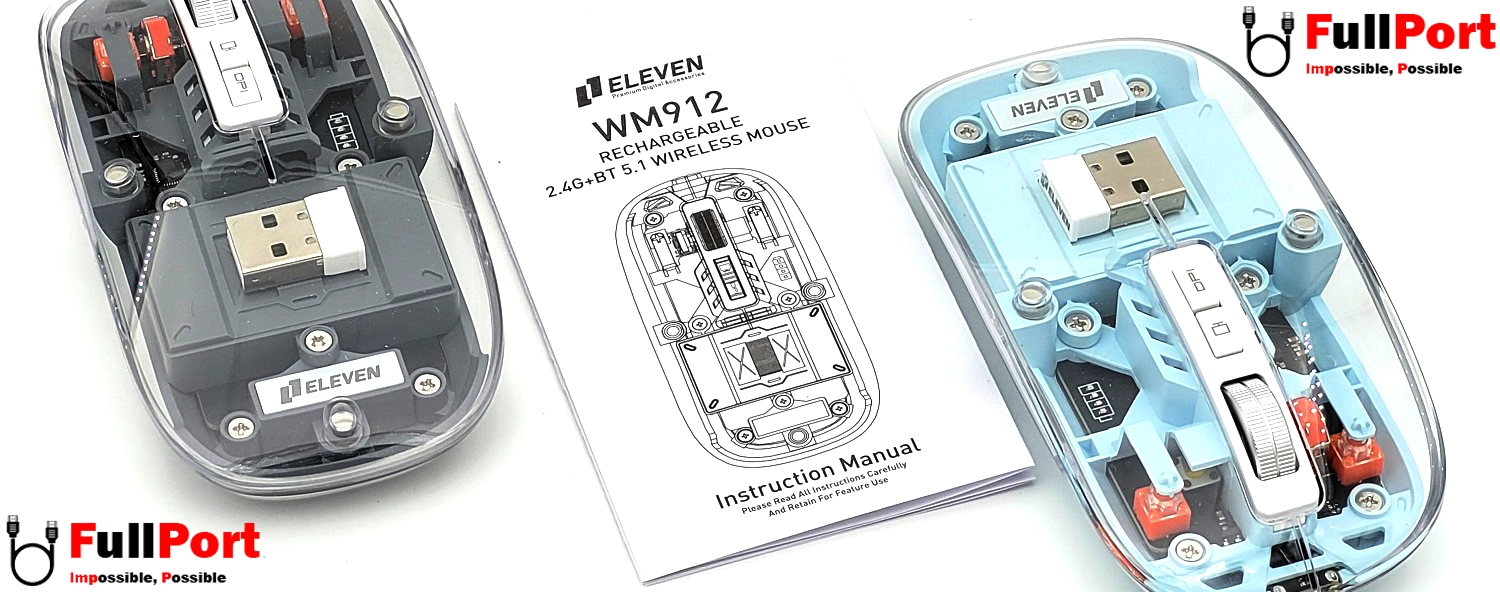 خرید اینترنتی موس بلوتوث+بی سیم ایلون | ELEVEN مدل WM912 با گارانتی ایلون 1 سال از فروشگاه اینترنتی فول پورت