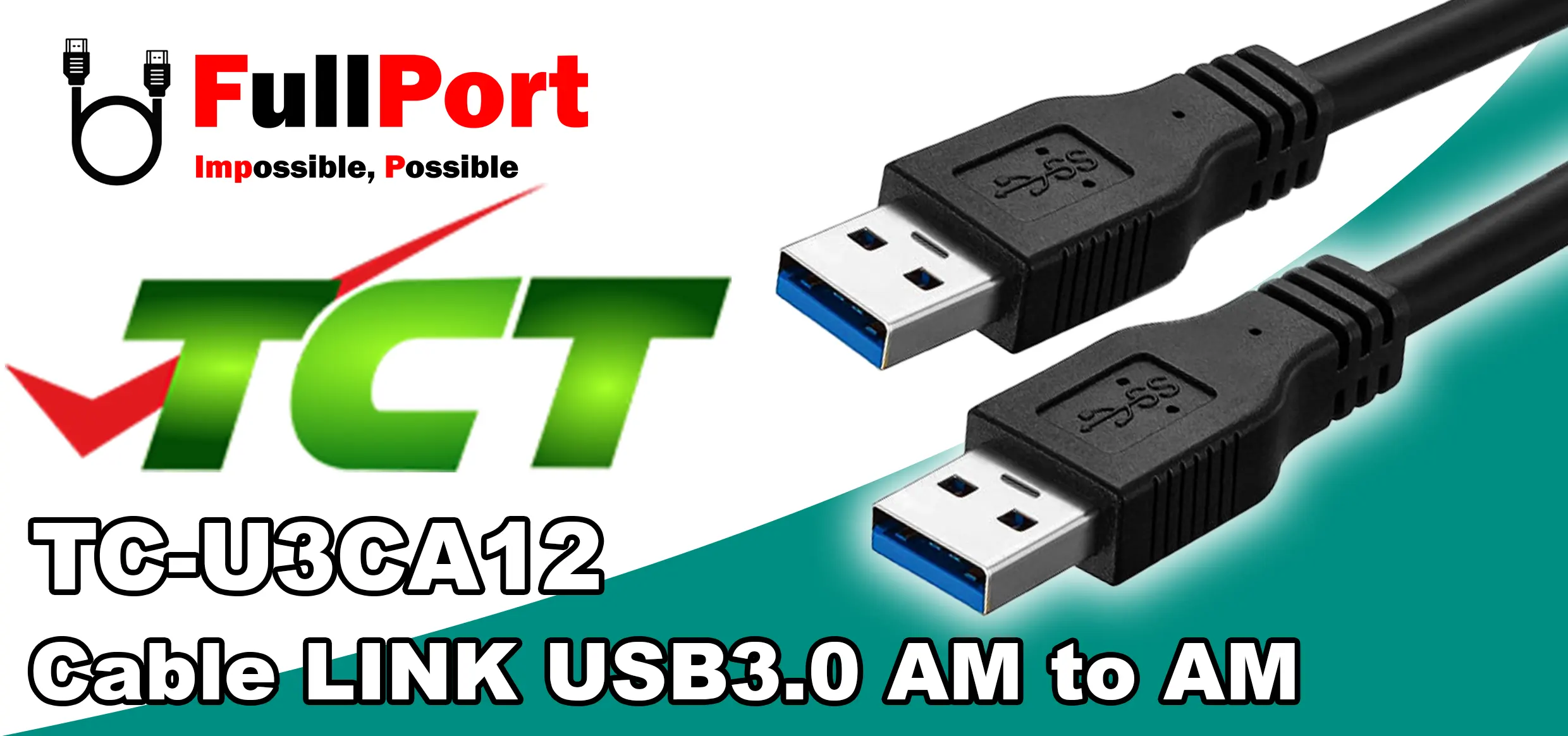 مشاهده قیمت و خرید کابل لینک USB3 طول 1.2 متری برند تی سی تراست TC-TRUST TC-U3CA12 معادل 120سانتیمتر یا 120CM با گارانتی تی سی تراست 1 سال زیر قیمت بازار با ارسال سریع و ایمن