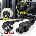 نحوه اتصال کابل برق BAFO EU-C15 به تجهیزات سازگار سرور