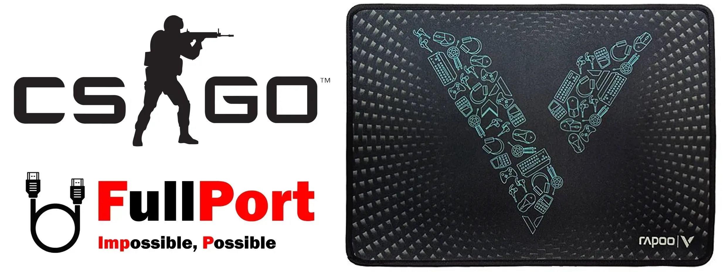 مشاهده و خرید اینترنتی پدموس ساده سایز 35*25 طرح مشکی RAPOO VP430 از فروشگاه اینترنتی فول پورت