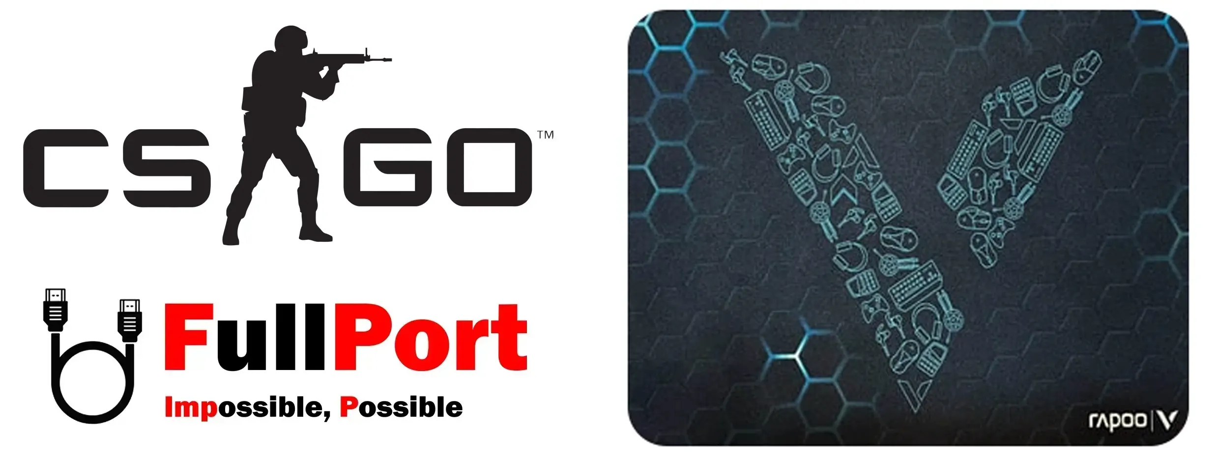 مشاهده و خرید اینترنتی پدموس ساده سایز 35*25 طرح مشکی RAPOO VP440 از فروشگاه اینترنتی فول پورت