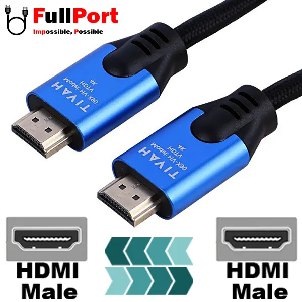 کابل HDMI هویت V2.0-4K مدل HVC-X90-1.5M-BL طول 1.5 متر