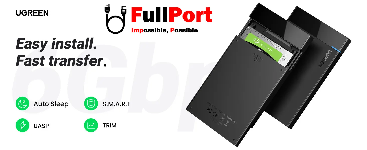 مشاهده قیمت و خرید قاب هارد و SSD اینترنال ۲.۵ اینچی یوگرین | UGREEN مدل US221-60735 زیر قیمت بازار با ارسال سریع و ایمن با گارانتی اصالت و تضمین کالا