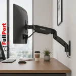 پایه نگهدارنده مانیتور دیواری دو مفصله ERGO مدل WLA008 در محیط کاری مدرن