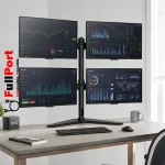 نمای روبروی پایه مانیتور چهار مانیتور ERGO مدل WLA009