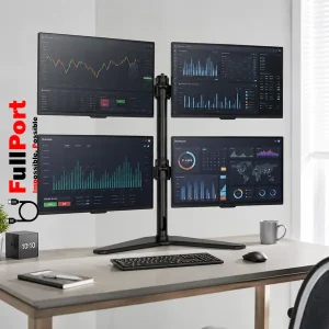 پایه نگهدارنده چهار مانیتور رومیزی ERGO مدل WLA009