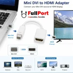 راهنمای اتصال مبدل Mini DVI به HDMI