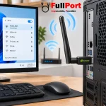 کارت شبکه USB ایلون D18 متصل به کامپیوتر برای اتصال بیسیم به شبکه WiFi