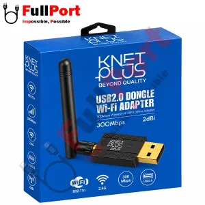 کارت شبکه بی‌سیم USB کی‌نت پلاس مدل KP-DUW3002DB با سرعت 300Mbps