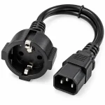 کابل برق BAFO با سوکت مادگی EU Schuko و کانکتور نر IEC C14