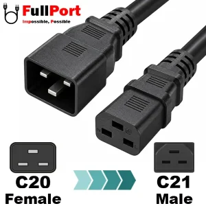 کابل برق بک تو بک C20-C21 بافو با قطر 3C*2.5MM